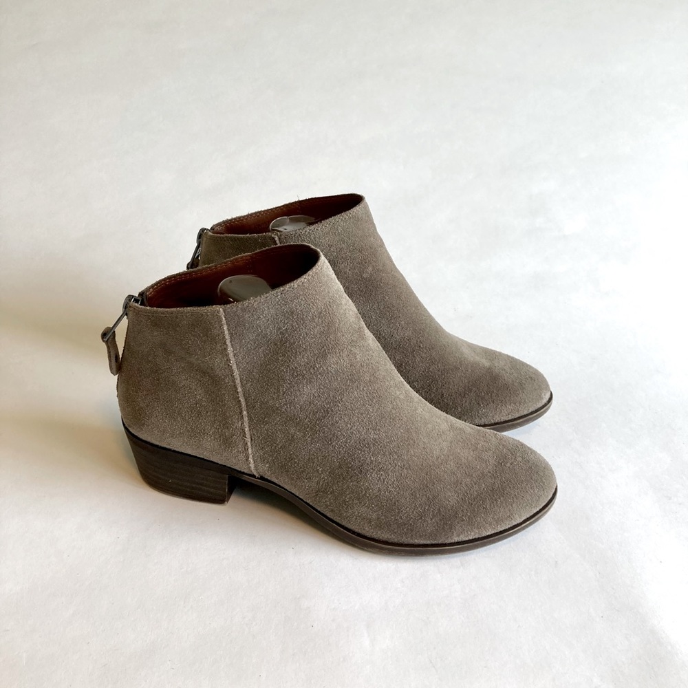 Lucky Brand Grey Suede Ankle Boots size 7.5